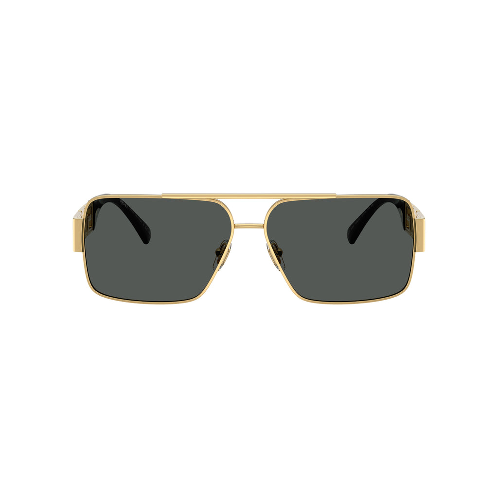 Versace 2290 100287 Gold Male Aviator Sunglasses | Eyewear Index