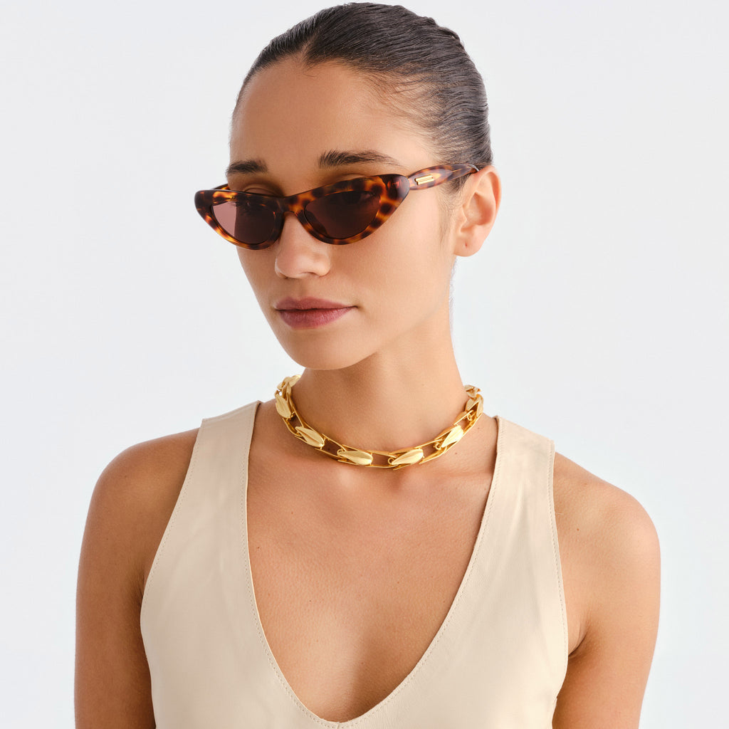 Bottega Veneta Bv1450s Havana Female Cat-Eye Sunglasses | Eyewear Index