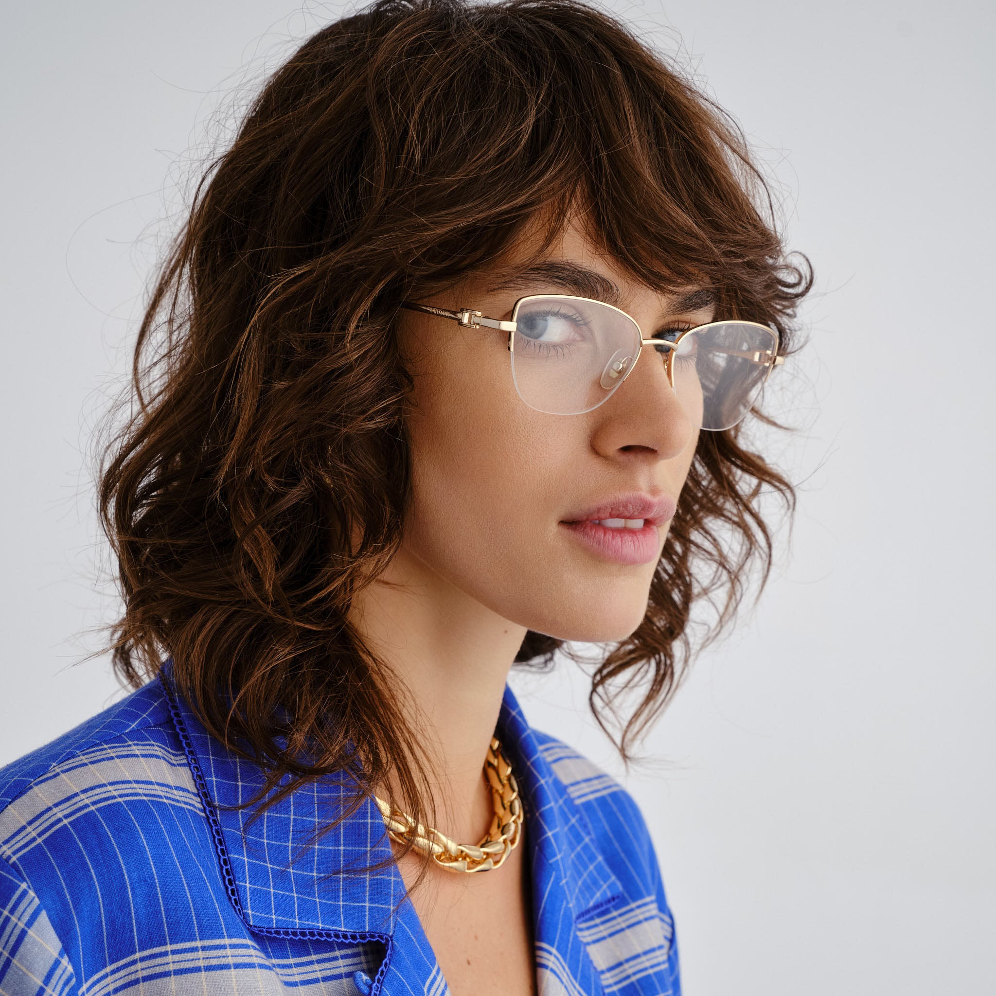 Oroton Fiora Gold Female Cat-Eye Optical Frames | Eyewear Index