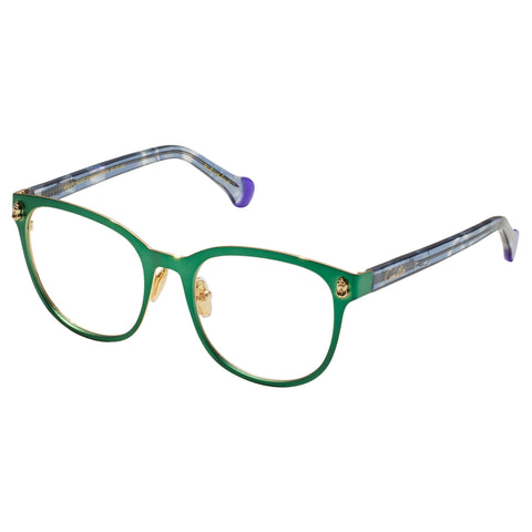 Camilla Major Heart Eyes Turquoise Female Round Optical Frames | Eyewear Index