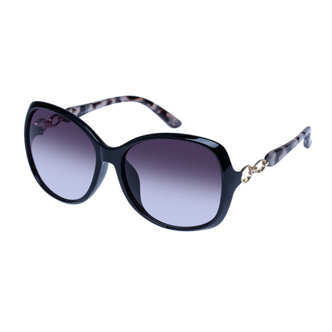 Fiorelli Juliette V2 Black Cookie Tort Female Square Sunglasses | Eyewear Index