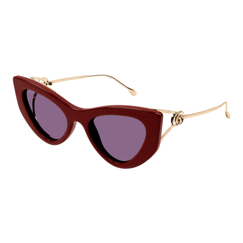 Gucci Gg1565s Burgundy Female Cat-Eye Sunglasses | Eyewear Index