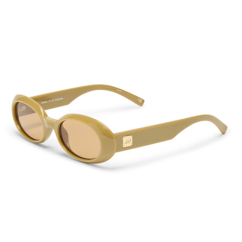 Le Specs Work It Biscotti Uni-Sex Oval Sunglasses | Eyewear Index