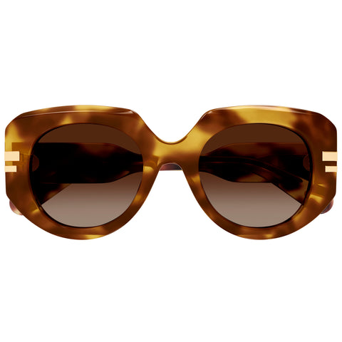 Chloe Ch0257s Havana Female Rectangle Sunglasses | Eyewear Index