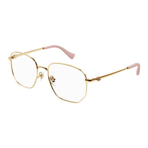 Gucci Gg1420ok Gold Female Rectangle Optical Frames | Eyewear Index