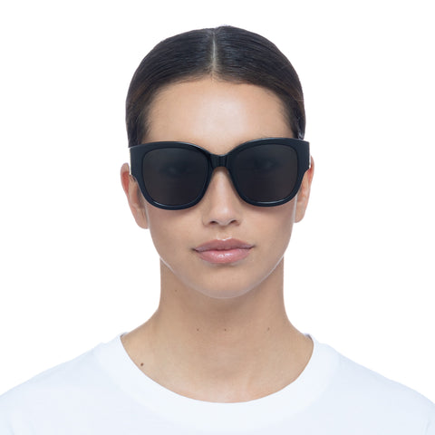 Saint Laurent Slm95k Black Female Square Sunglasses | Eyewear Index