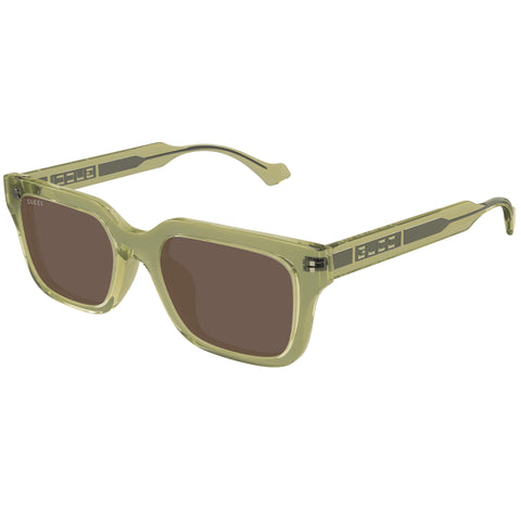 Gucci Gg1732sk Green Male Rectangle Sunglasses | Eyewear Index