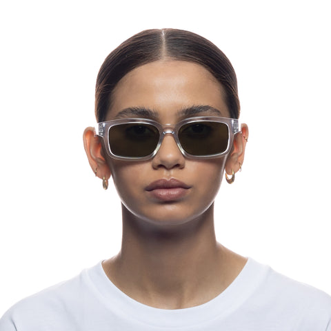 Le Specs Recarmito Crystal Clear Uni-Sex D-Frame Sunglasses | Eyewear Index