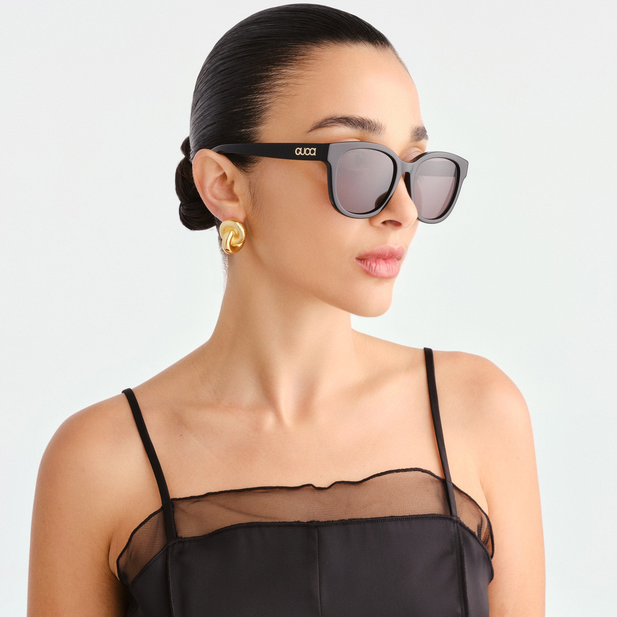 Gucci Gg1797sk Black Male Round Sunglasses | Eyewear Index