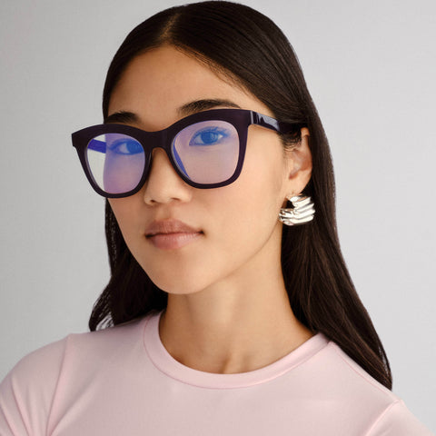 The Book Club Harlots Bed Purple Female Cat-Eye Readers | Eyewear Index