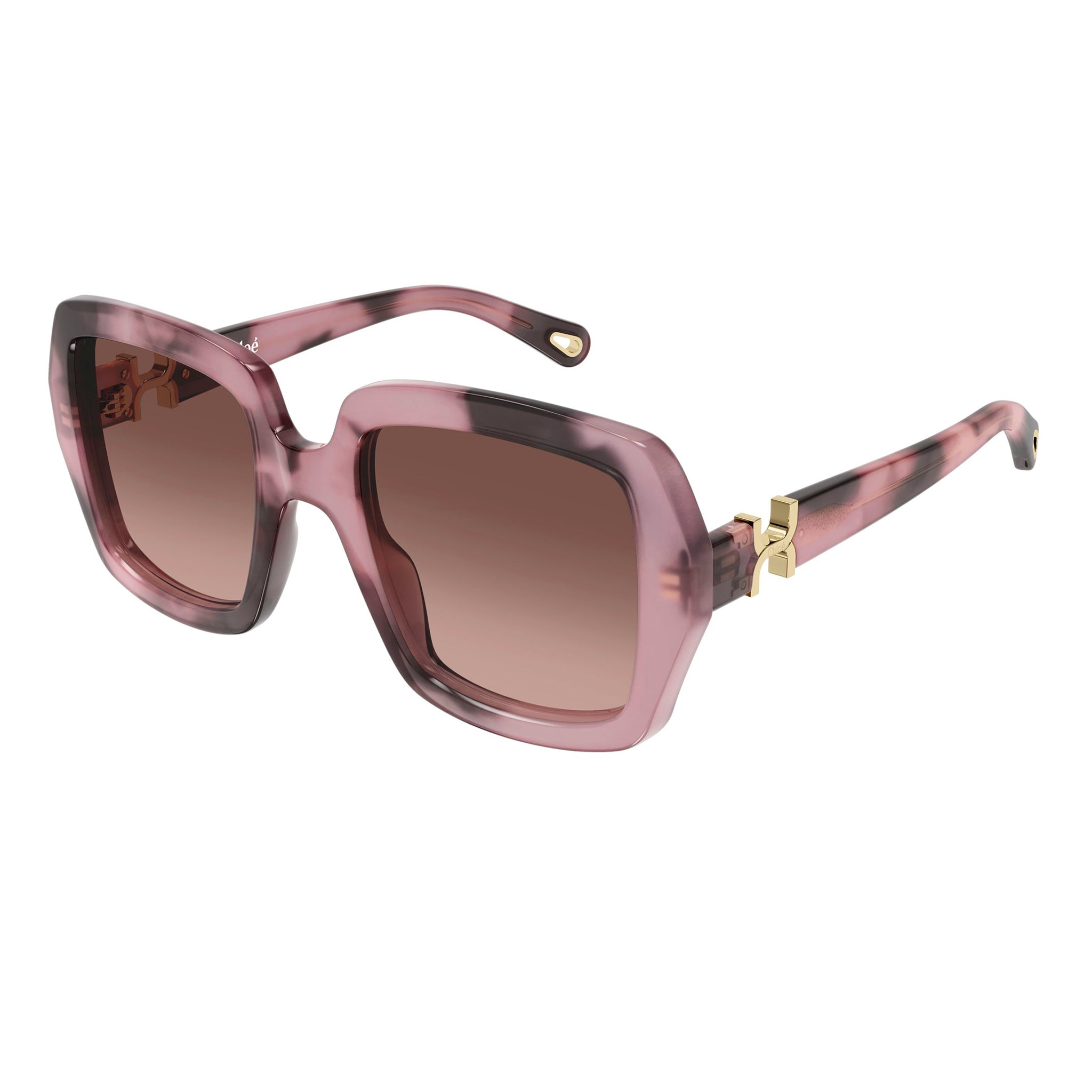 Chloe Ch0301s Havana Female Rectangle Sunglasses | Eyewear Index