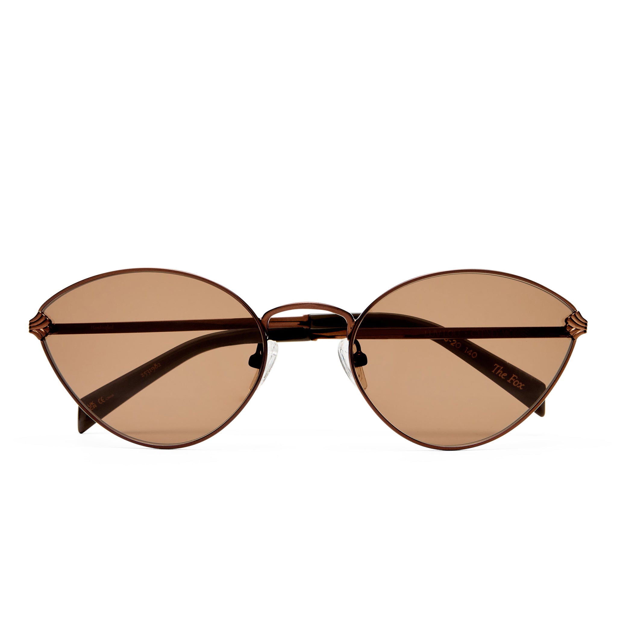 Luv Lou The Fox Bronze Female Cat-Eye Sunglasses | Eyewear Index
