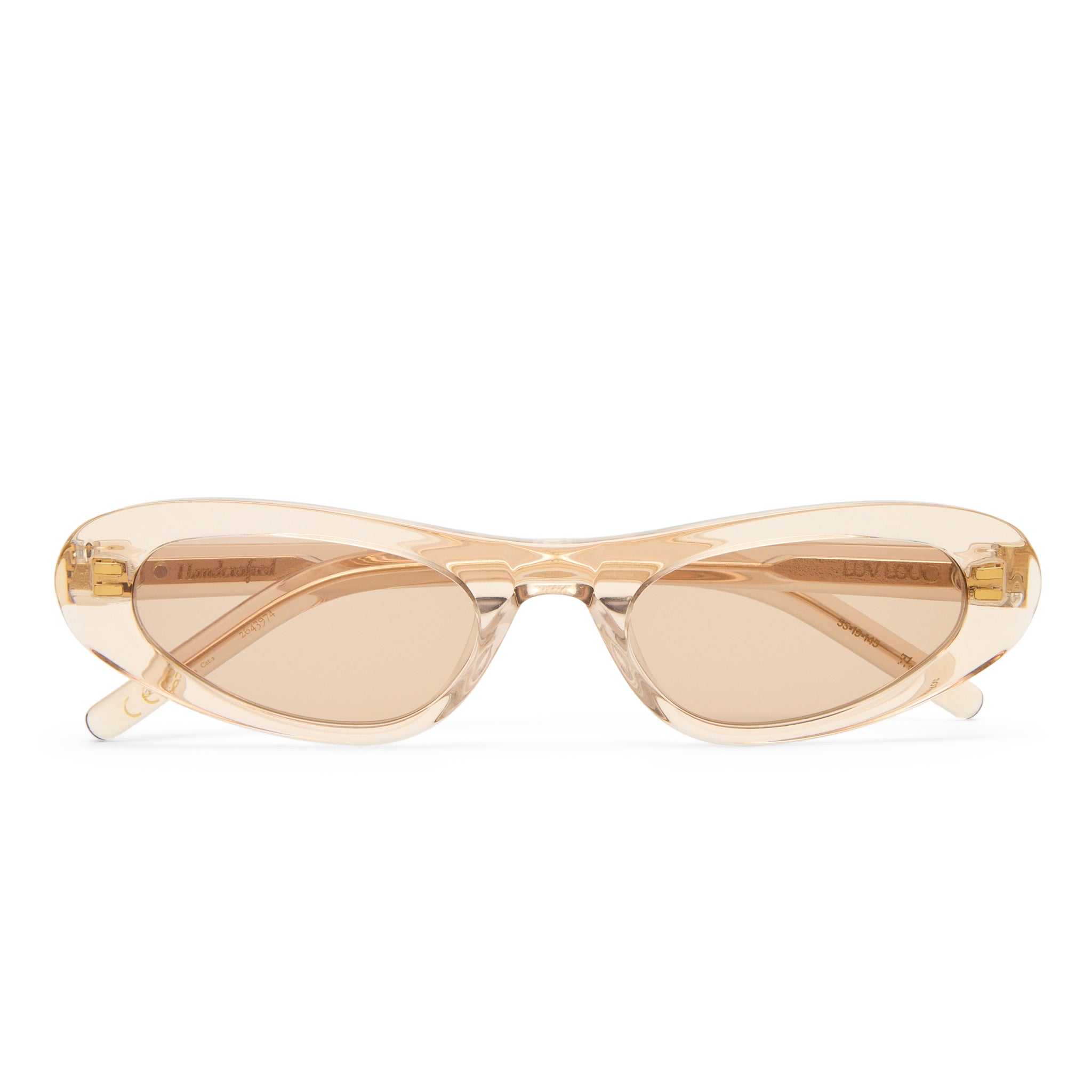 Luv Lou The Noa Gloss Beige Female Cat-Eye Sunglasses | Eyewear Index