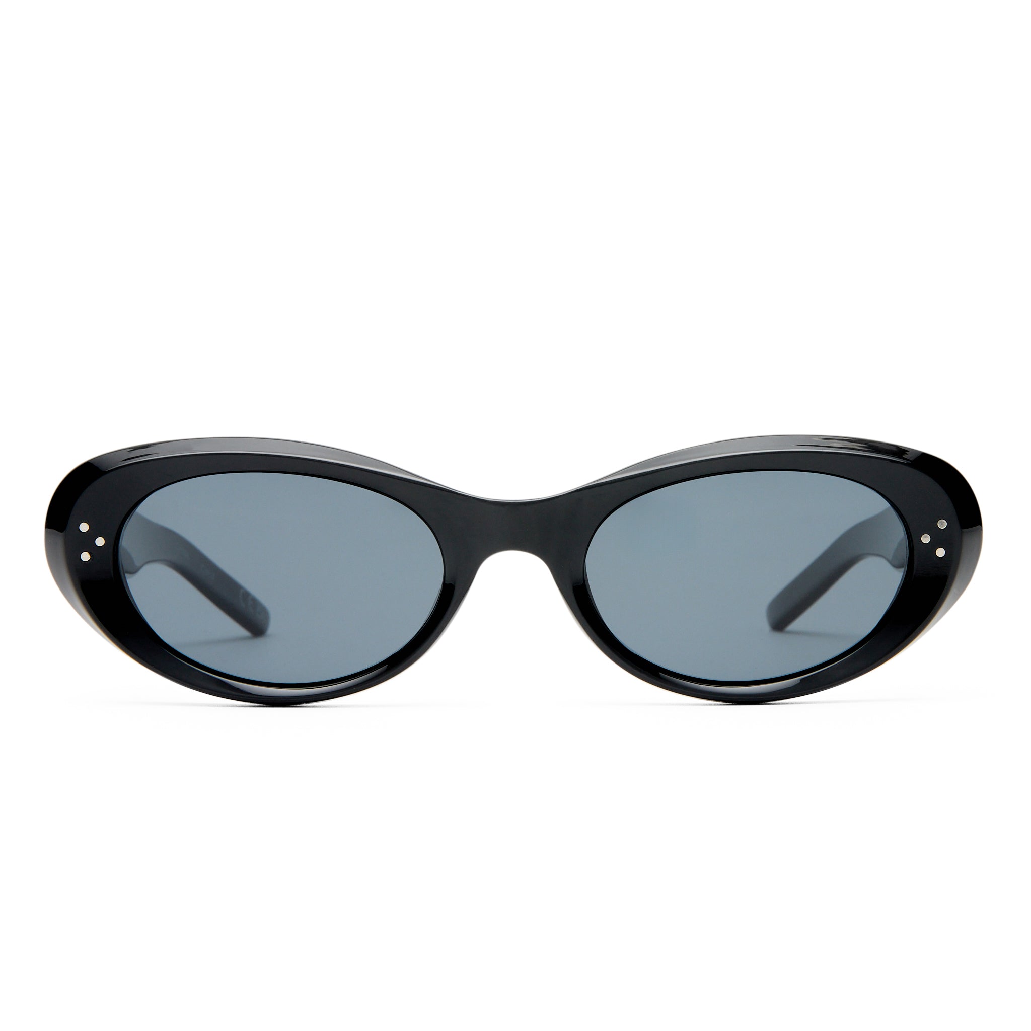 Solarized Almond Oval Black Uni-Sex Oval Sunglasses | Eyewear Index
