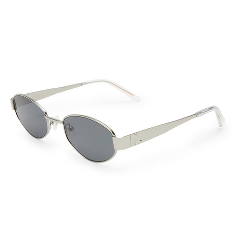 Luv Lou The Boston Silver Female Oval Sunglasses | Eyewear Index