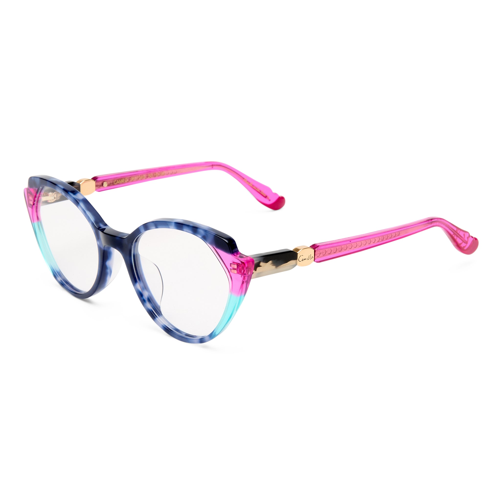 Camilla Cameo Blue Tort Fuschia Female Cat-Eye Optical Frames | Eyewear Index