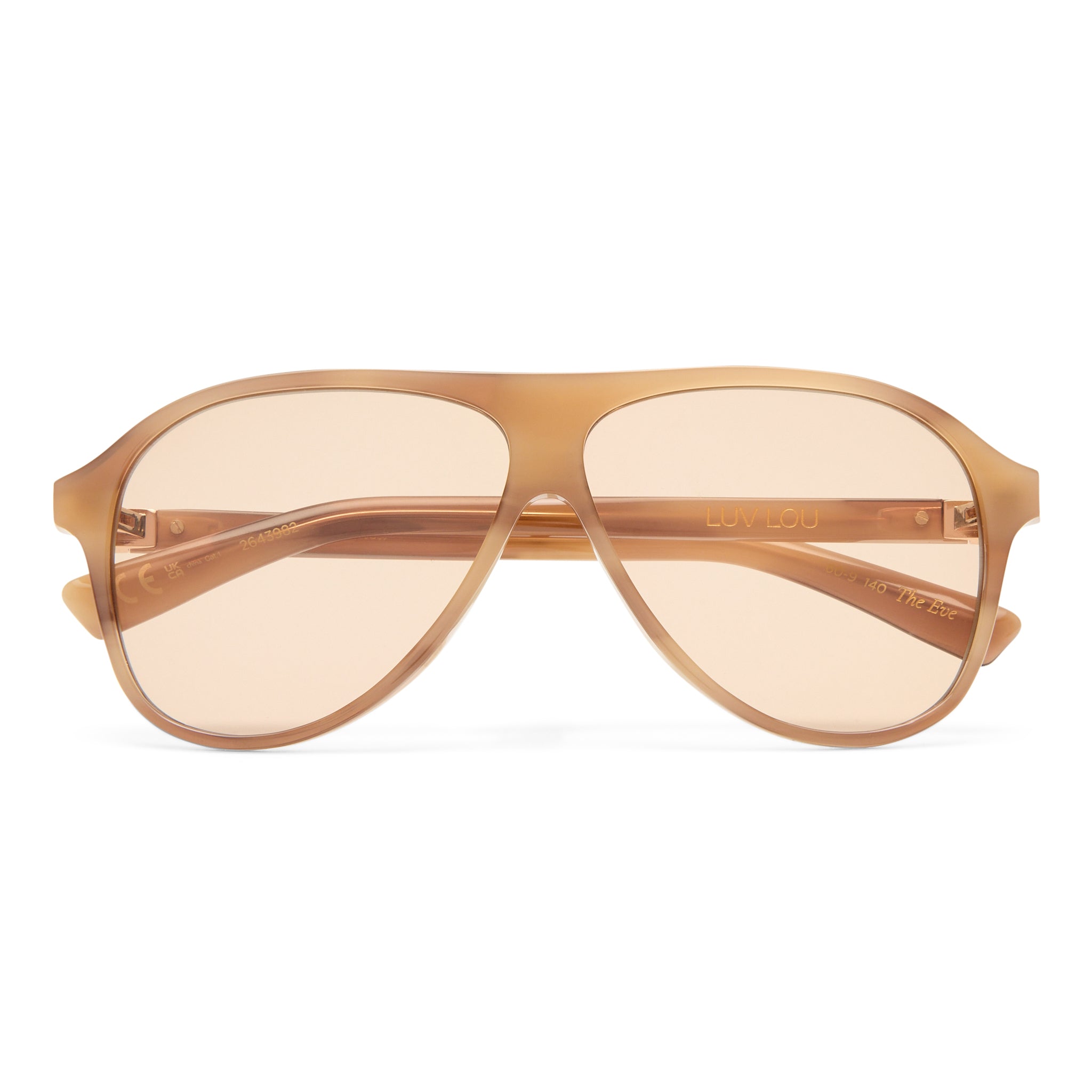 Luv Lou The Eve Smokey Haze Female Aviator Sunglasses | Eyewear Index