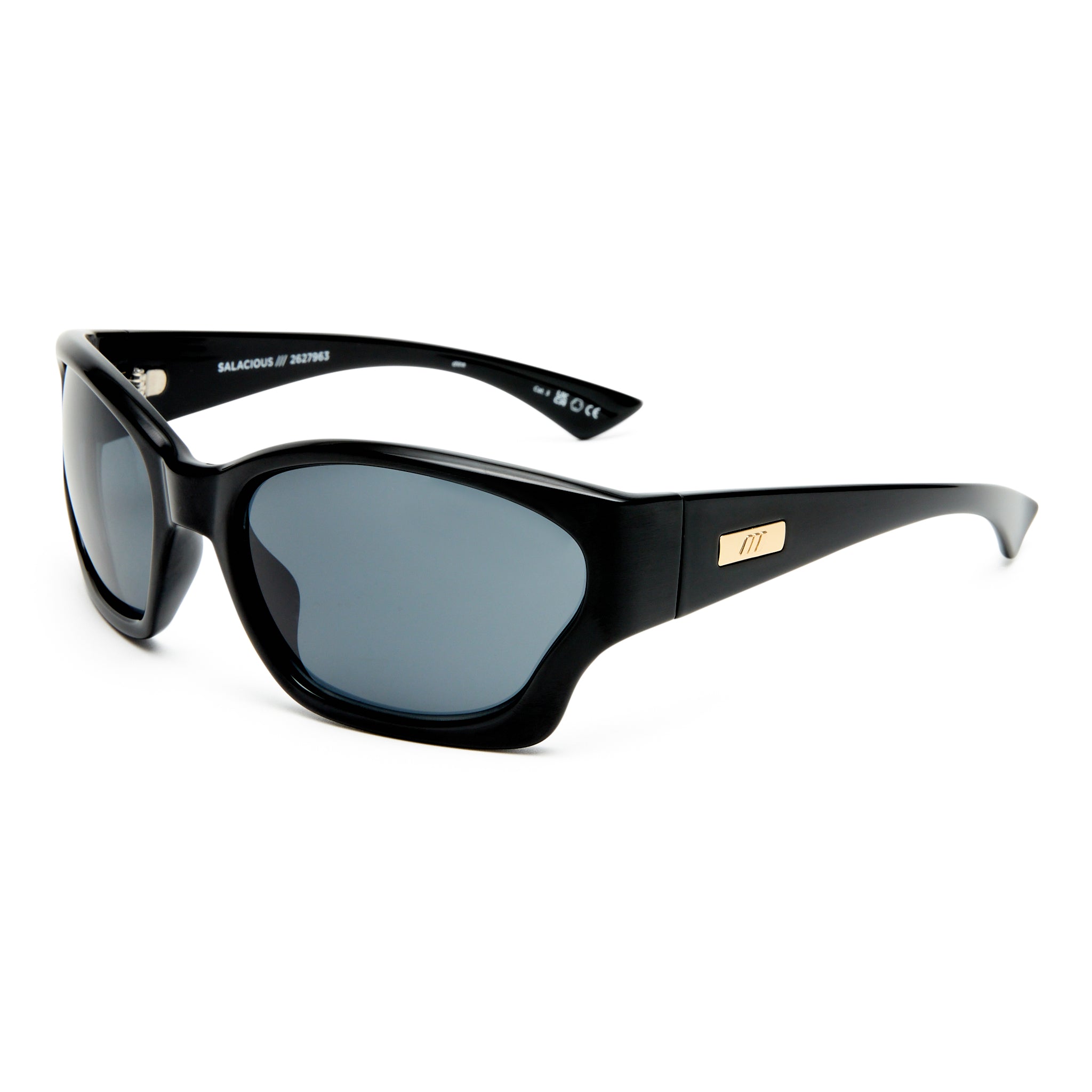 Le Specs Salacious Black Uni-Sex Wrap Sunglasses | Eyewear Index
