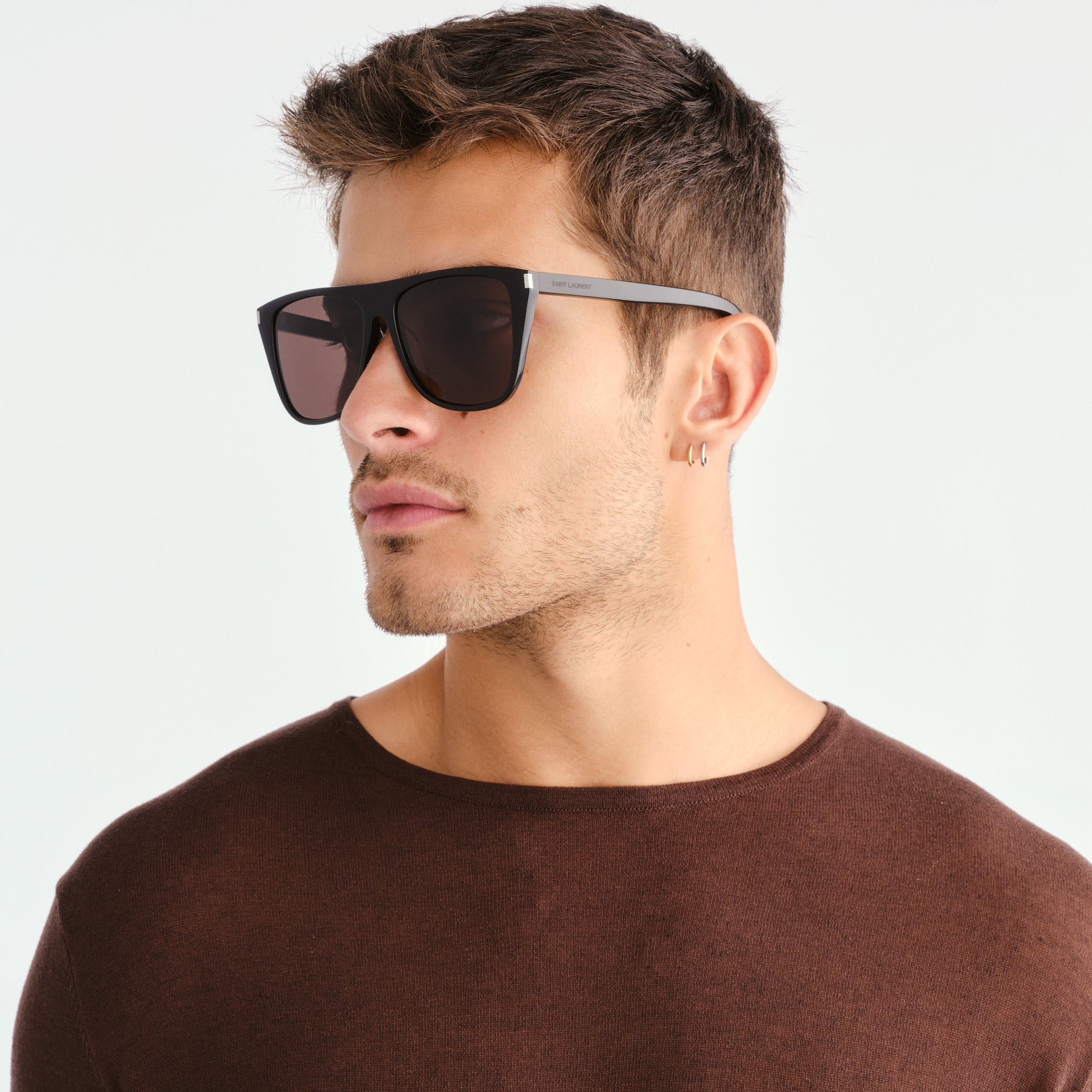 Saint Laurent Sl1f Black Uni-Sex D-Frame Sunglasses | Eyewear Index