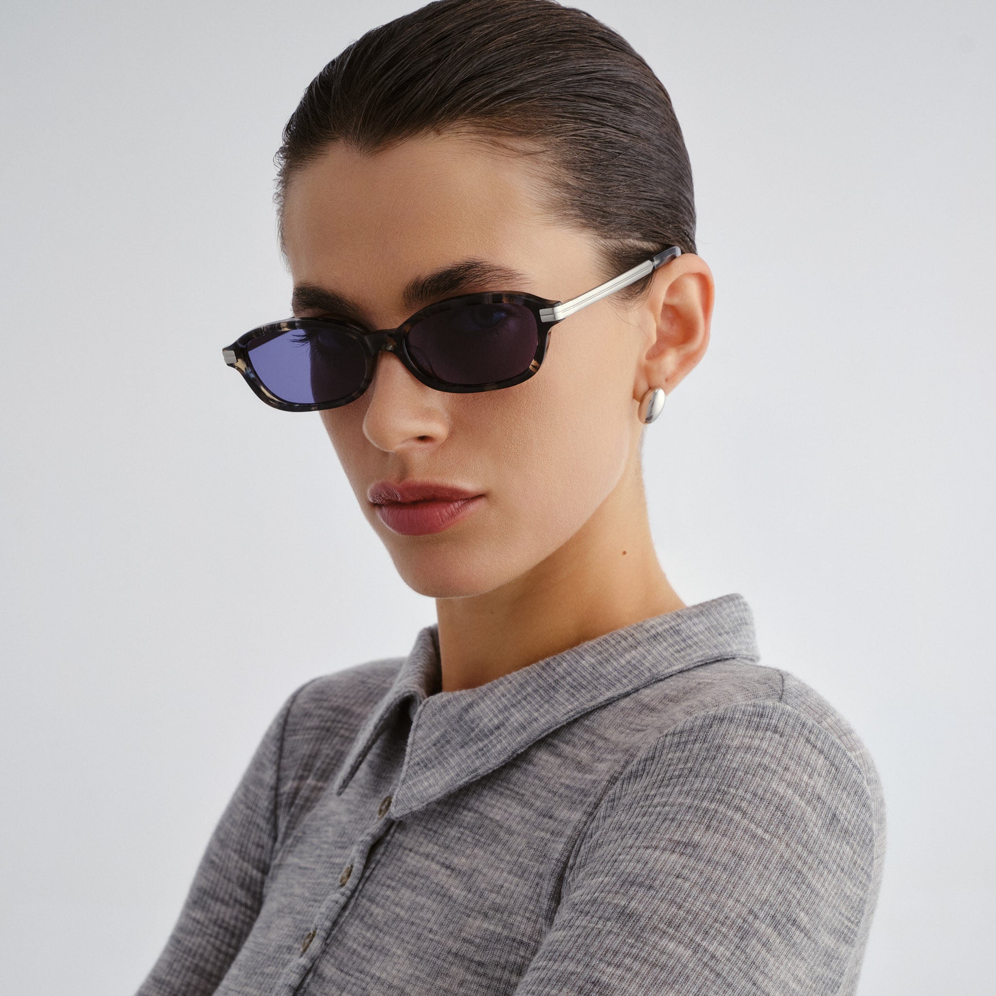 Le Specs Covet Cornflower Tort Female Oval Sunglasses | Eyewear Index