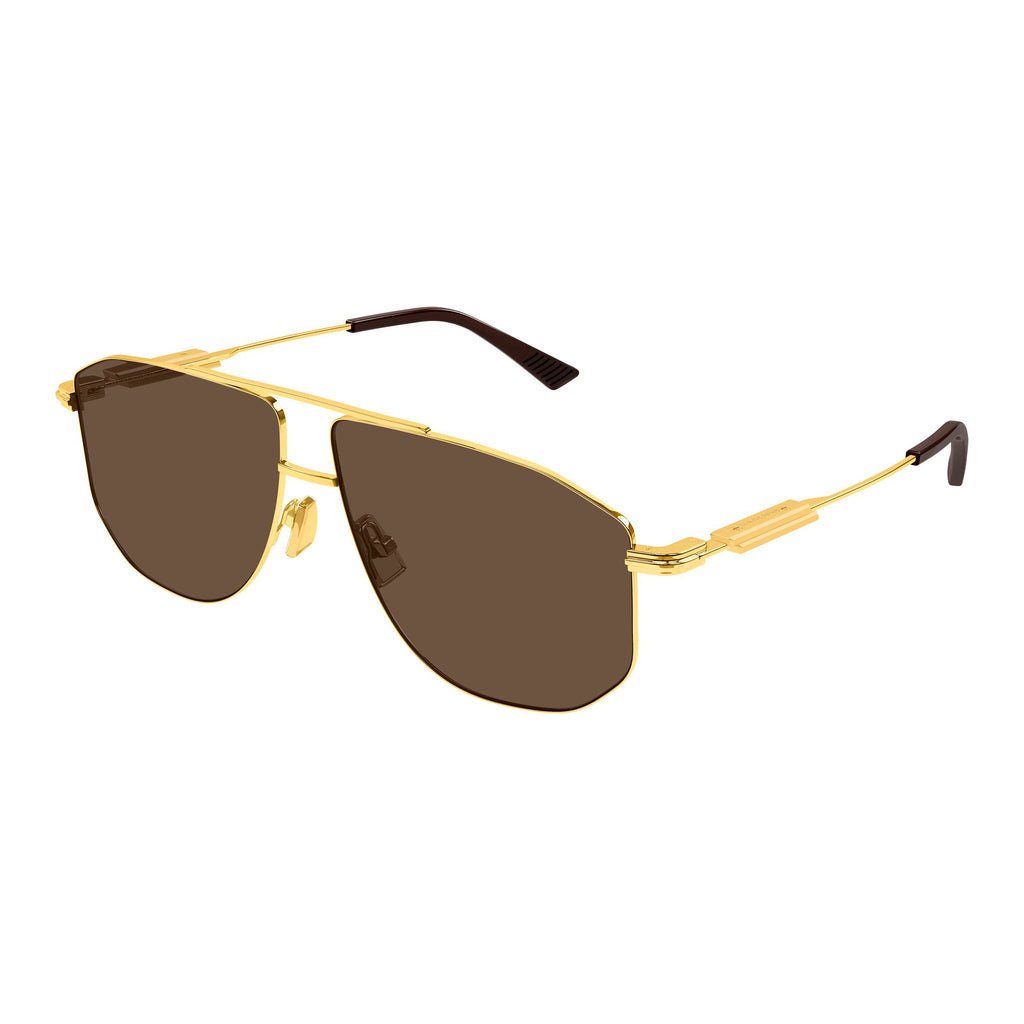 Bottega Veneta Bv1509s Gold Uni-Sex Navigator Sunglasses | Eyewear Index