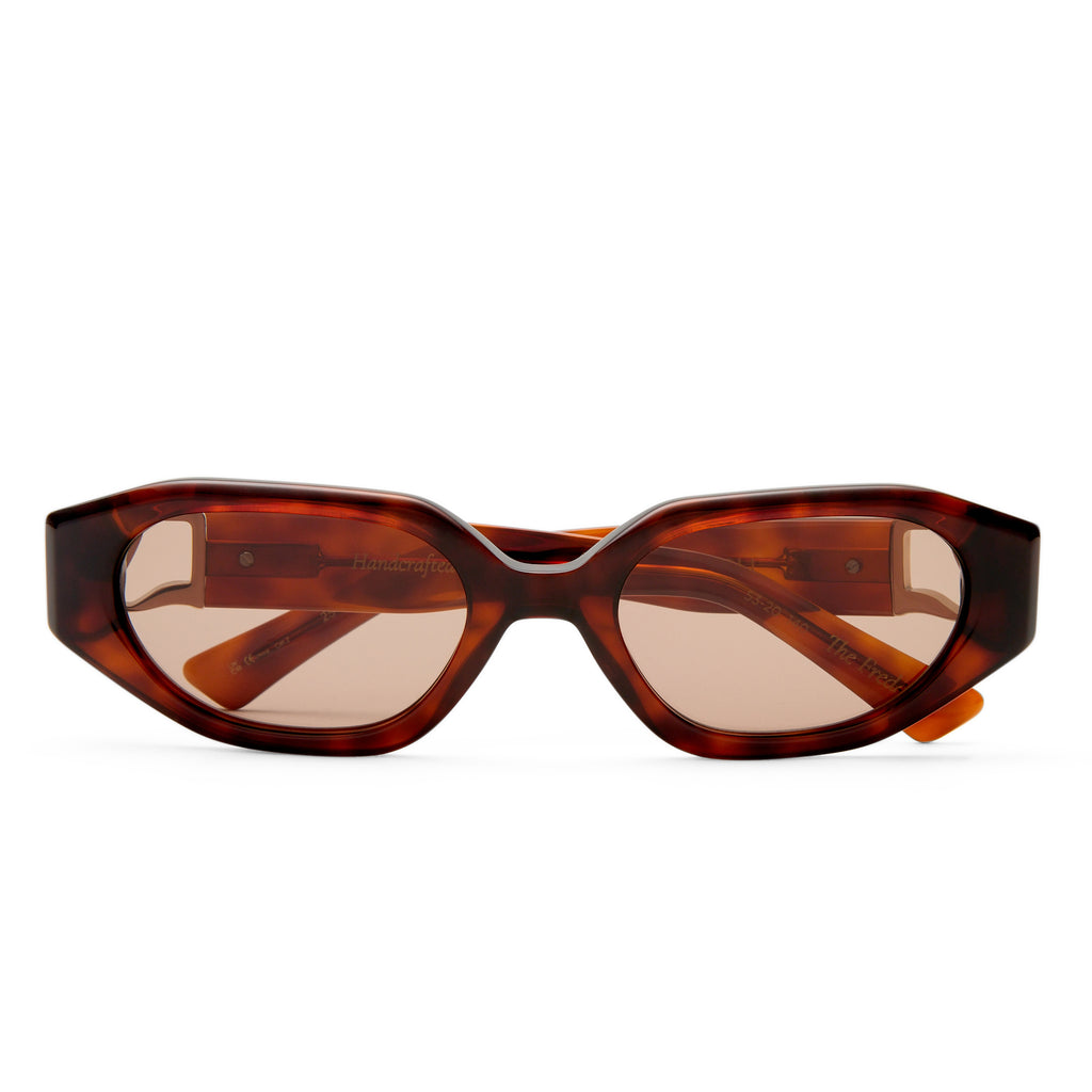 Luv Lou The Freddie Honey Tort Female Oval Sunglasses | Eyewear Index