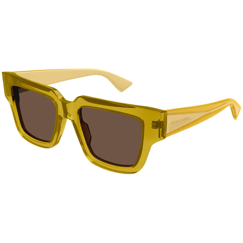 Bottega Veneta Bv1276s Yellow Female Rectangle Sunglasses | Eyewear Index