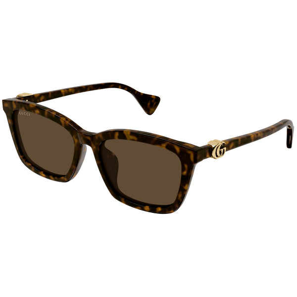 Gucci Gg1596sk Havana Female Rectangle Sunglasses | Eyewear Index