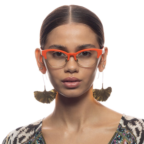 Camilla Out Of Office Tangerine Female Cat-Eye Optical Frames | Eyewear Index