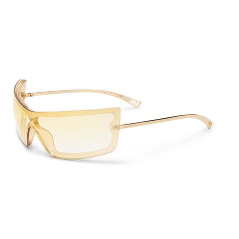 Le Specs The Bodyguard Sand Gold Uni-Sex Wrap Sunglasses | Eyewear Index