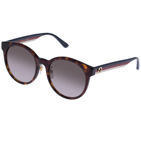 Gucci Gg0416sk Havana Female Round Sunglasses | Eyewear Index