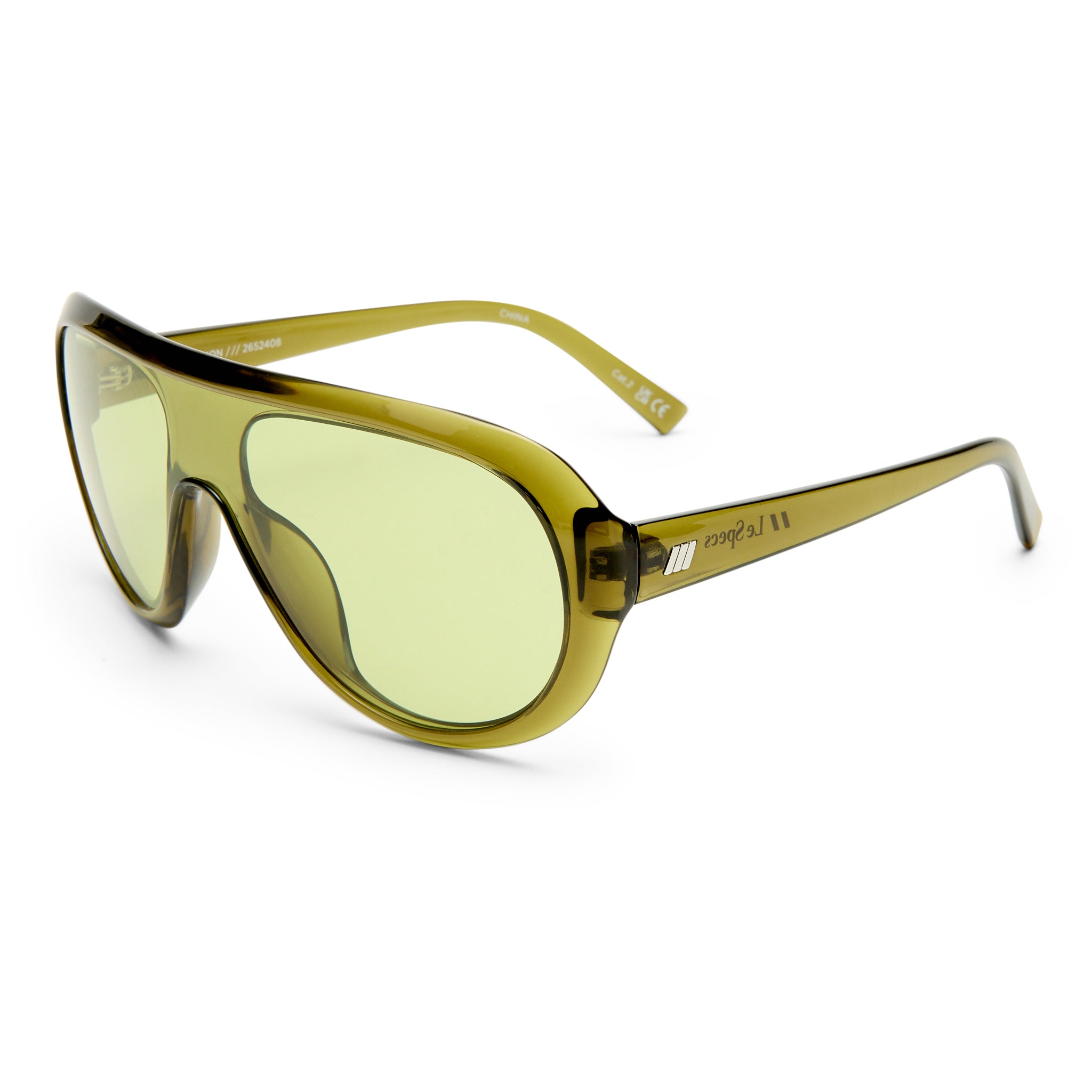 Le Specs Obsession Wasabi Uni-Sex Shield Sunglasses | Eyewear Index