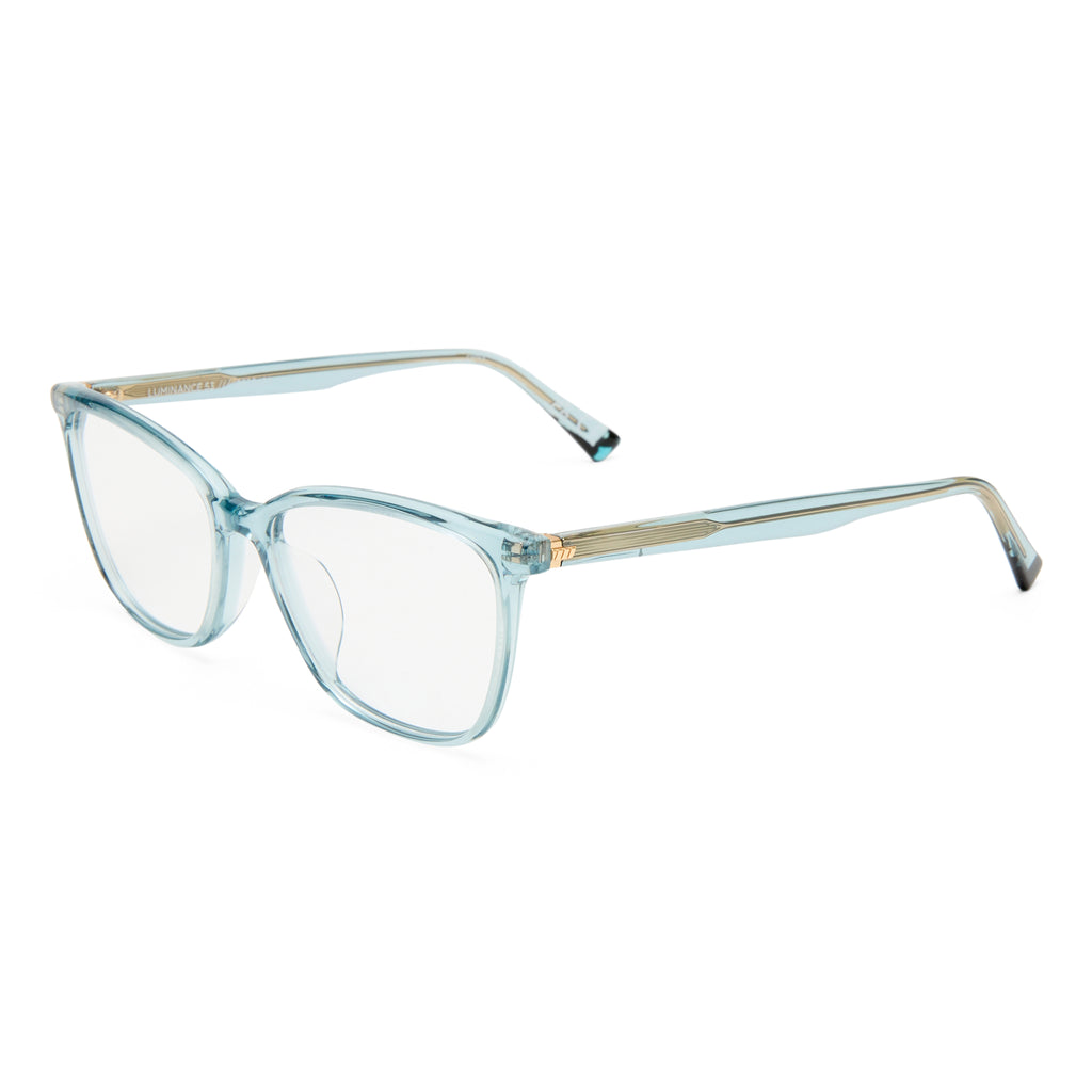 Le Specs Luminance 53 Denim Female Cat-Eye Optical Frames | Eyewear Index