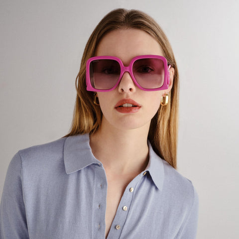 Gucci Gg1326s Fuchsia Female Square Sunglasses | Eyewear Index