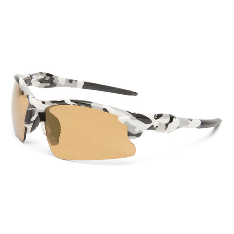 Solarized Kids Racer Sport Grey Camo Male Wrap Sunglasses | Eyewear Index