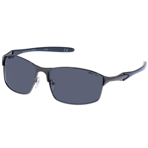 Solarized Racer Metal Gunmetal Grey Male Wrap Sunglasses | Eyewear Index