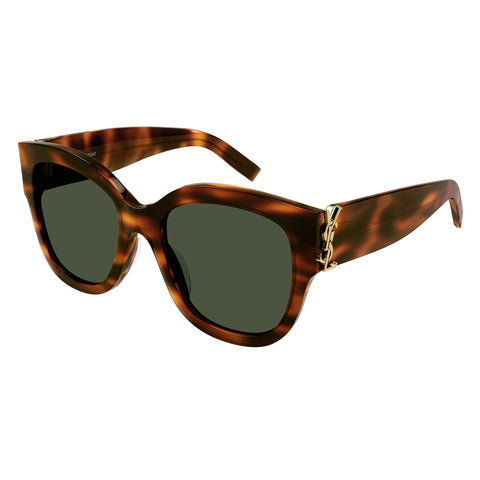 Saint Laurent Slm95f Havana Female Cat-Eye Sunglasses | Eyewear Index