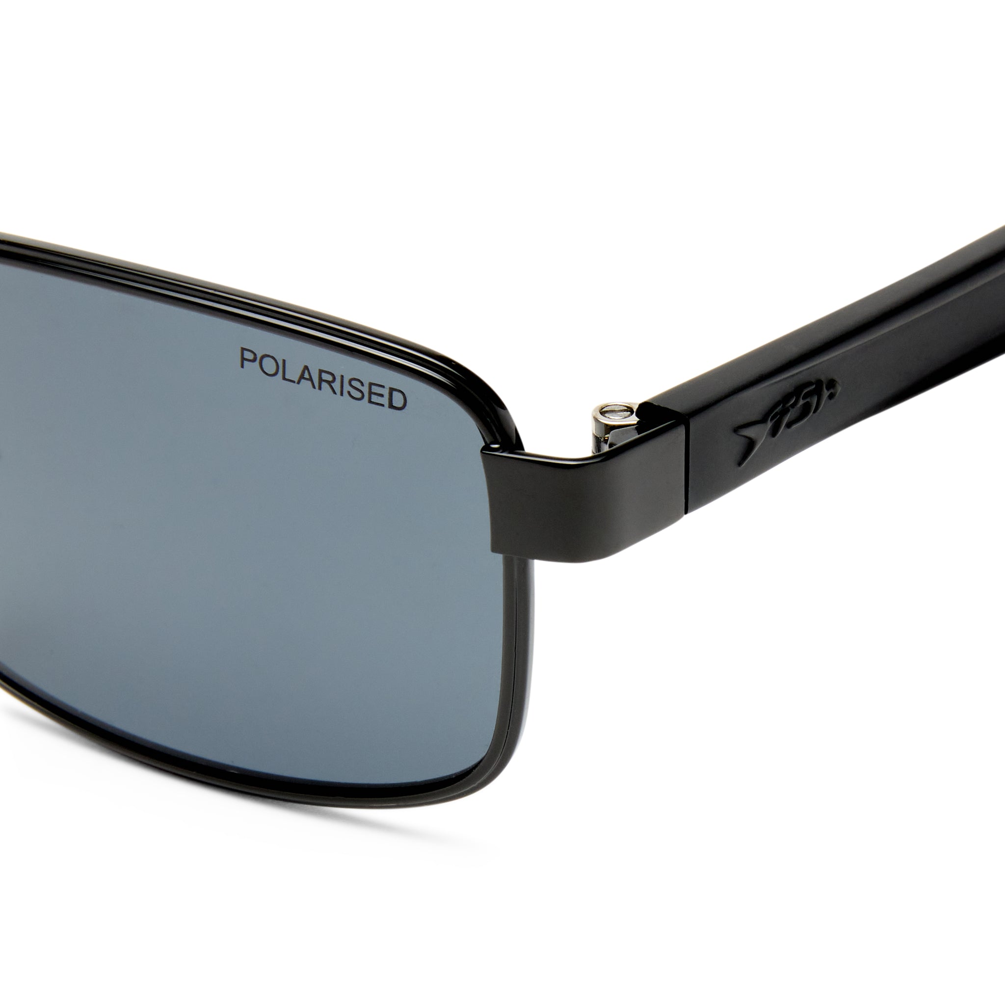Fish Longfin Black Male Rectangle Sunglasses | Eyewear Index