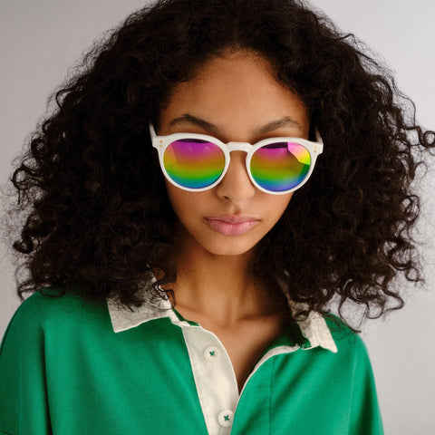 Cancer Council Originals - Bright White Uni-Sex Round Sunglasses | Eyewear Index