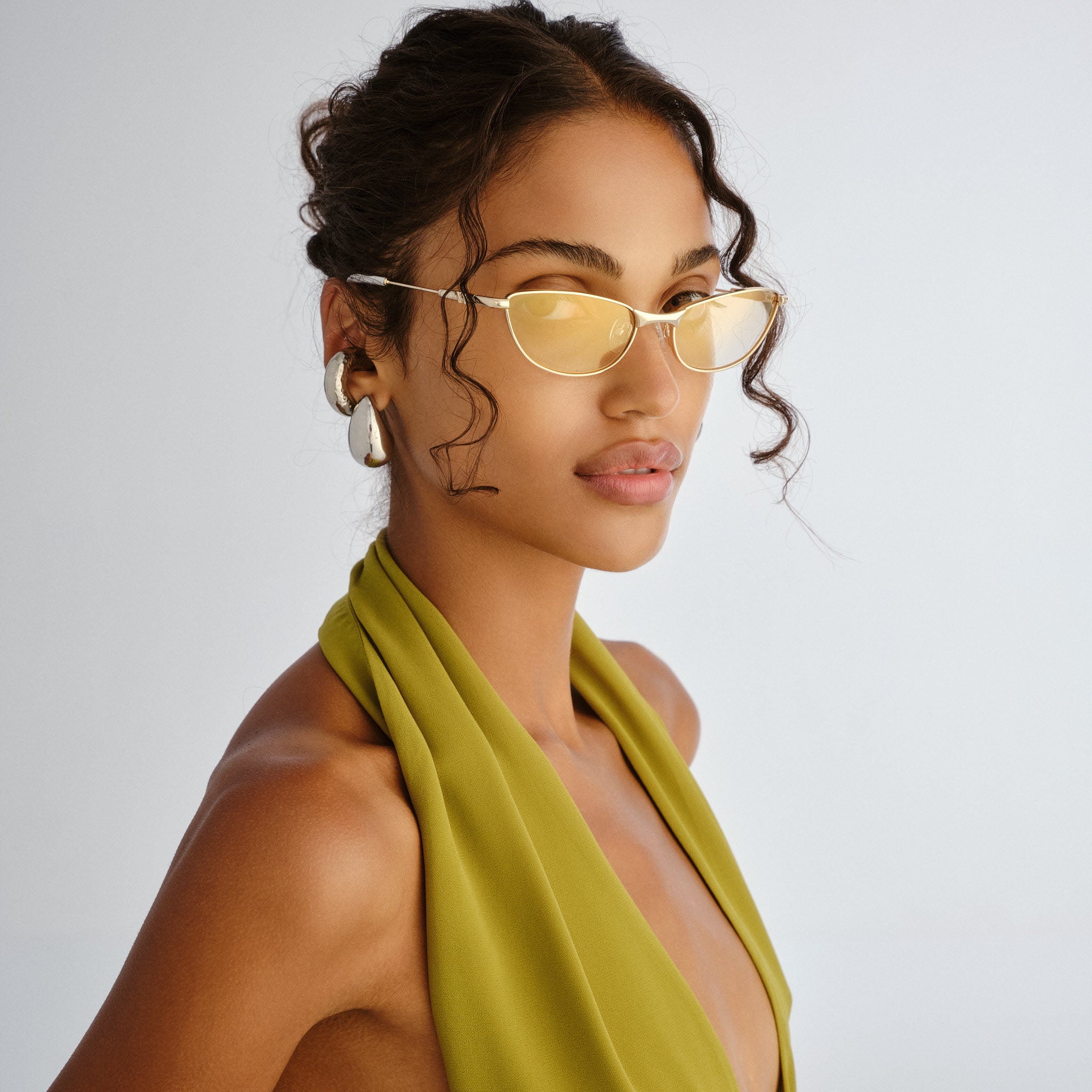 Le Specs Thorned Gold Uni-Sex Oval Sunglasses | Eyewear Index