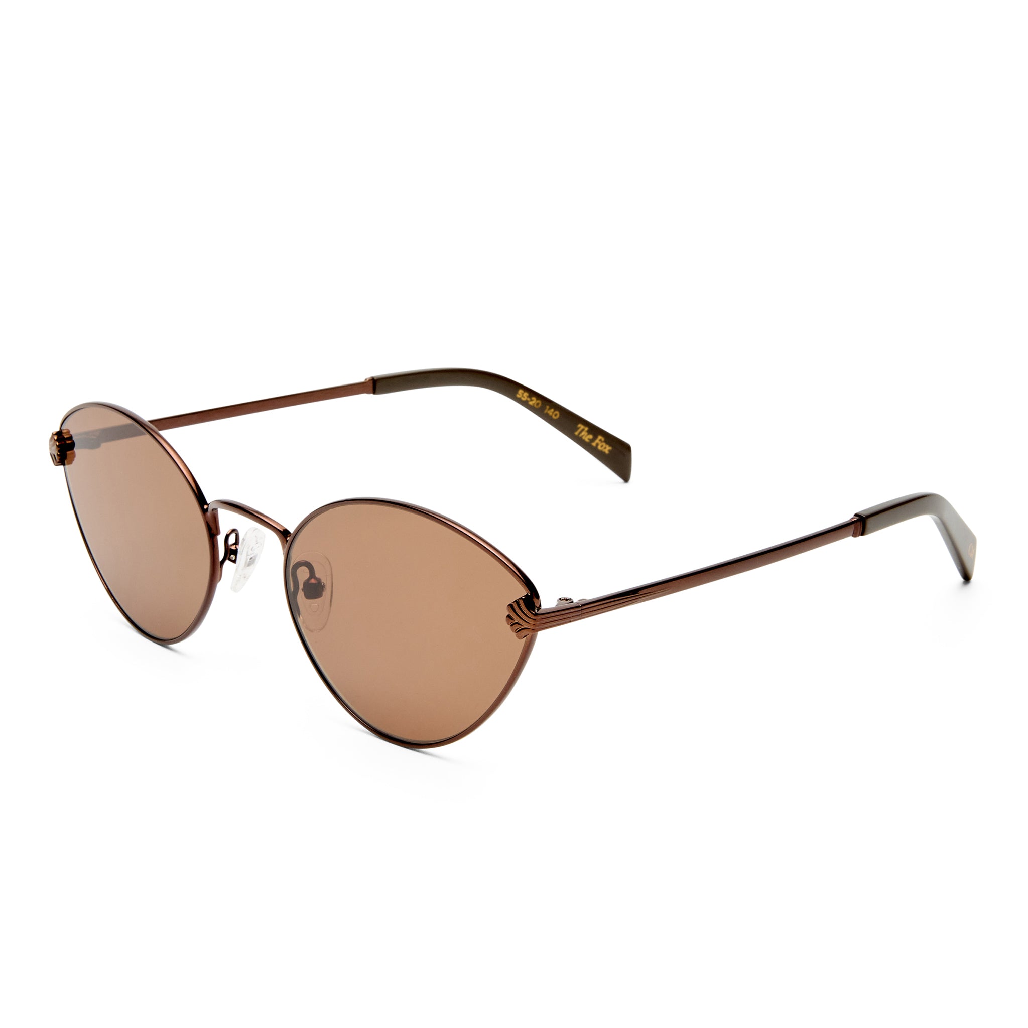 Luv Lou The Fox Bronze Female Cat-Eye Sunglasses | Eyewear Index