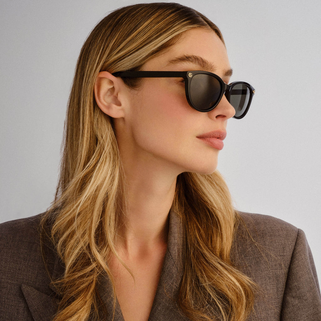 Gucci Gg1818sk Black Female Round Sunglasses | Eyewear Index