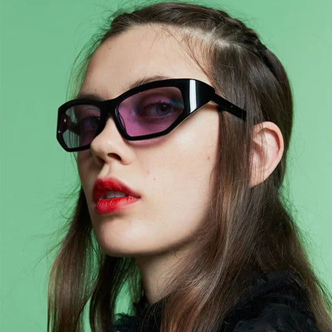 Karen Walker Superhero Black Female Wrap Sunglasses | Eyewear Index