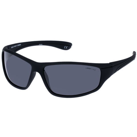 Solarized Snug Wrap Black Rubber Male Wrap Sunglasses | Eyewear Index