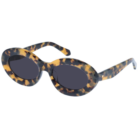 Karen Walker Rapture Crazy Tort Female Oval Sunglasses | Eyewear Index