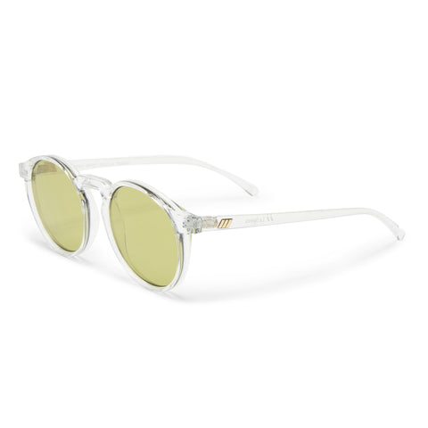 Le Specs Teen Spirit Deux Clear Uni-Sex Round Sunglasses | Eyewear Index