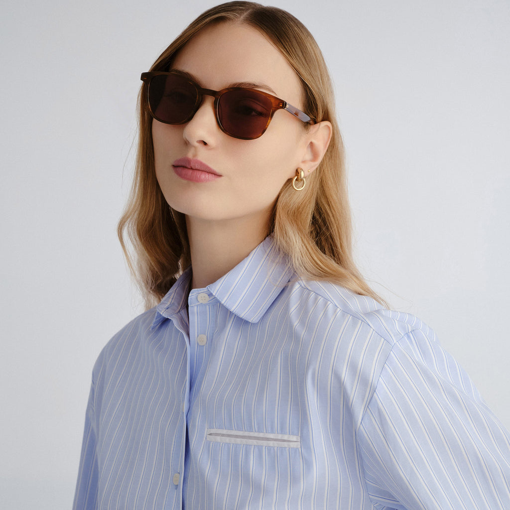 Le Specs Spectral 52 Brown Haze Uni-Sex Round Sunglasses | Eyewear Index