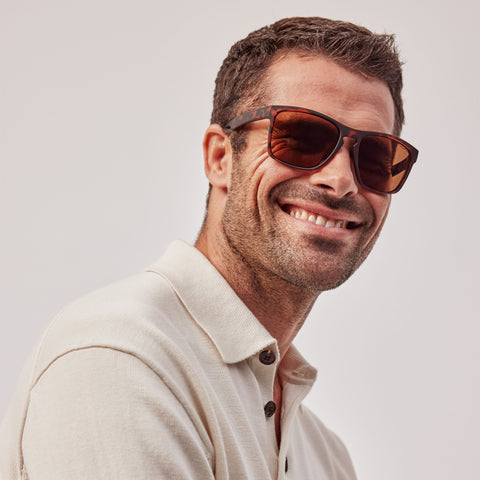 Cancer Council Holsworthy Tort Rubber Male D-Frame Sunglasses | Eyewear Index