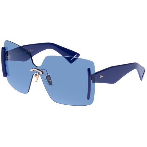 Karen Walker Tour Du Jour Indigo Female Mask Sunglasses | Eyewear Index