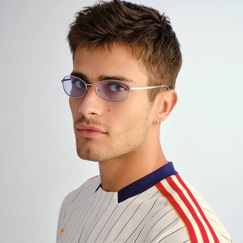 Aire High Beam Silver Clear Uni-Sex Oval Sunglasses | Eyewear Index
